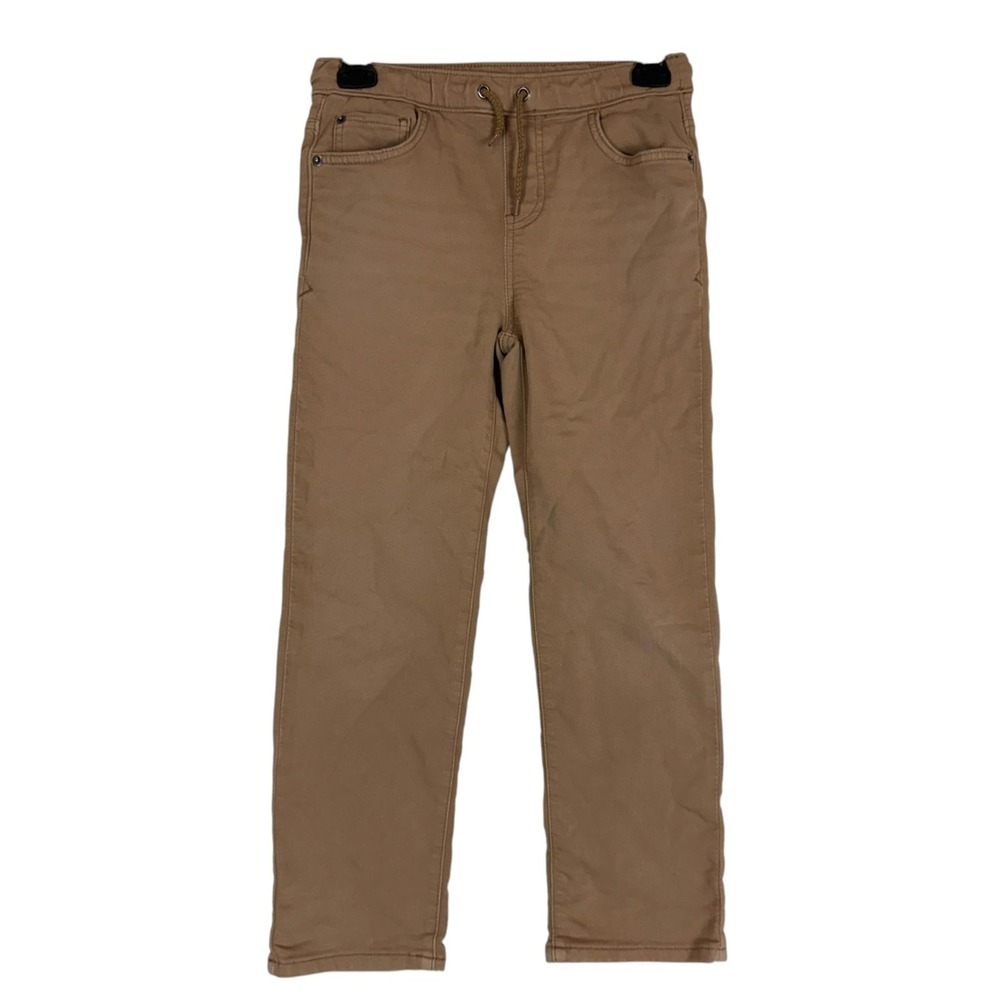Cat & Jack Pants Kids 10 Beige Athletic Twill Elastic Waist Khakis Jogger